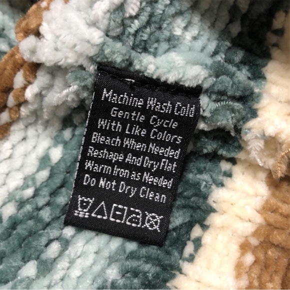 Vintage Y2K Chenille Striped Turtleneck Sweater - Picture 8 of 10